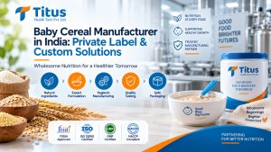 Baby cereal manufacturer in India offering private label and custom nutrition solutions with hygienic manufacturing and quality testing
