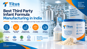 Third party infant formula manufacturing in India featuring formulation, quality control, packaging, and infant nutrition products