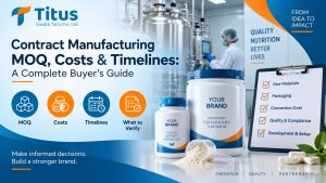 Contract manufacturing guide covering MOQ, costs, timelines, raw materials, packaging, quality, and compliance.