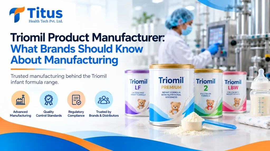 Triomil product manufacturer showcasing Triomil infant formula products, quality control standards, regulatory compliance, and advanced manufacturing.